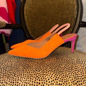 ASOS Bold Orange and Pink Heels